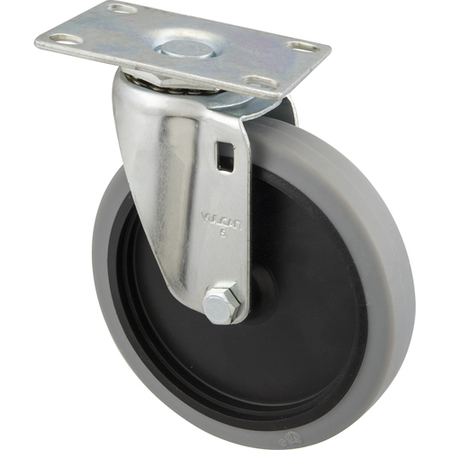RUBBERMAID Caster, Plate(5"Od, Swvl, Gray) For  - Part# Rbmd4501-L20000 RBMD4501-L20000